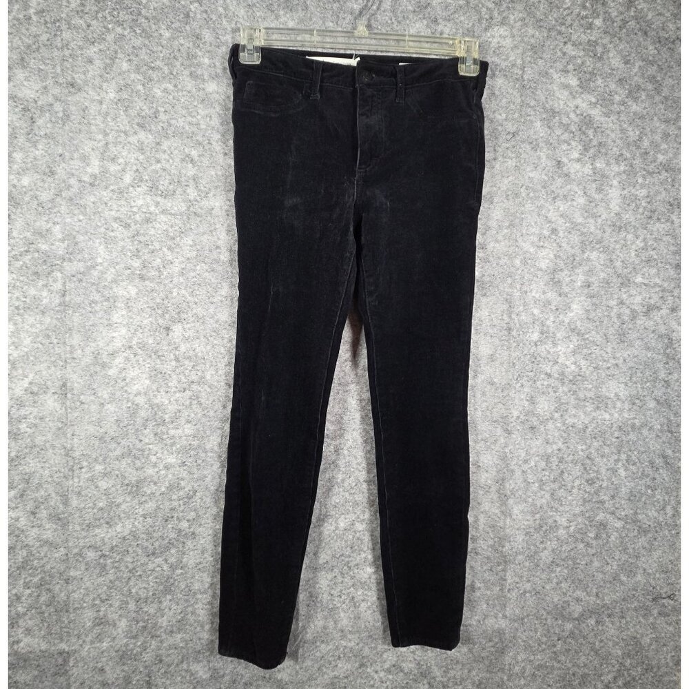 Anthro Pilcro and the Letterpress Black Corduroy Skinny Pants Size 27 High Rise